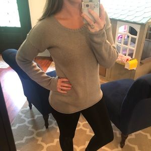 Gray gap sweater